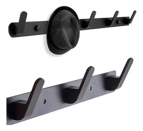 FB0314_1 Perchero De Pared Moderno 5 Ganchos Para Colgar Ropa Acero - Imagen 1