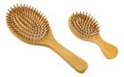 Kit Cepillos De Pelo De Bambú Ecológico Madera Anti Frizz - Imagen 5