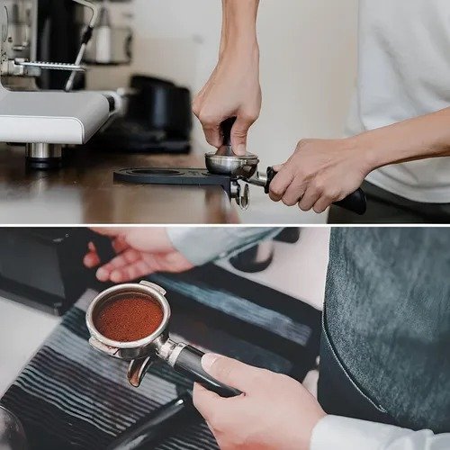 FB0342_2 Tamper Prensa De Café Regulable Barista 58 Mm Metal Presion - Imagen 1