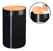 Tacho Basura Cesto Residuo Bambú Baño Cocina Organizador 6lt