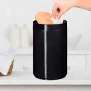 Tacho Basura Cesto Residuo Bambú Baño Cocina Organizador 6lt - Imagen 3