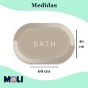 Alfombra Baño Antideslizante Absorvente Suave Ducha Moderna - Imagen 2