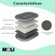 Alfombra Baño Antideslizante Absorvente Suave Ducha Moderna - Imagen 4