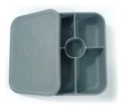 Plato Lunchera Infantil Bebé de Silicona Divisiones con Tapa