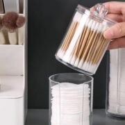 Organizador Porta Hisopos Y Discos Desmaquillantes Con Tapa - Imagen 3