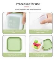 Tuper de Silicona Infantil Bebé Alimentación Portátil con Tapa - Imagen 2