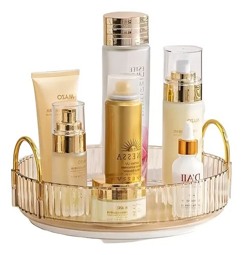 SQ-3398-AM_1 Organizador Estante Redondo Multiuso Maquillaje Cremas - Imagen 1