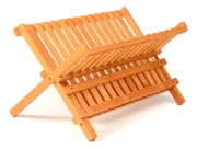 Secador Escurreplatos Plegable De Bambu Resistente - Imagen 2