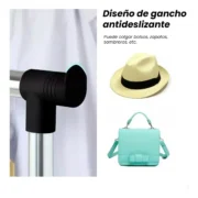 Perchero Exhibidor Portatil Doble De Pie Movil Doble Barra - Imagen 3