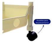 Carrito Organizador Plastico Multiuso Estante Ruedas Niños Blanco - Imagen 2