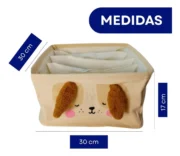 Contenedor Canasto 5 Divisiones Pañalero Tela Bebe Infantil - Imagen 4