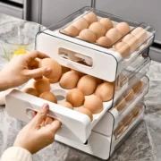 Huevera 32 Huevos Cajones Caja Plástico Contenedor Cocina