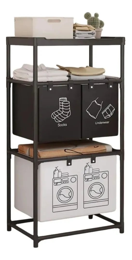 D_NQ_NP_2X_708554-MLA99024611812_112025-F Rack Organizador Estante Estructura Metal C/canastos Hogar - Imagen 1