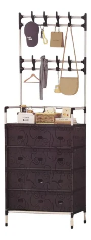 Rack Organizador De Hogar C/cajones Percheros Multiuso