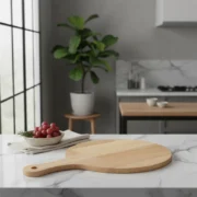 Tabla Para Pizza Bandeja Pizzera De Corte Madera Con Mango - Imagen 2