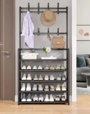 Organizador De Zapatos Y Ropa Con 8 Ganchos Y 4 Niveles - Imagen 4