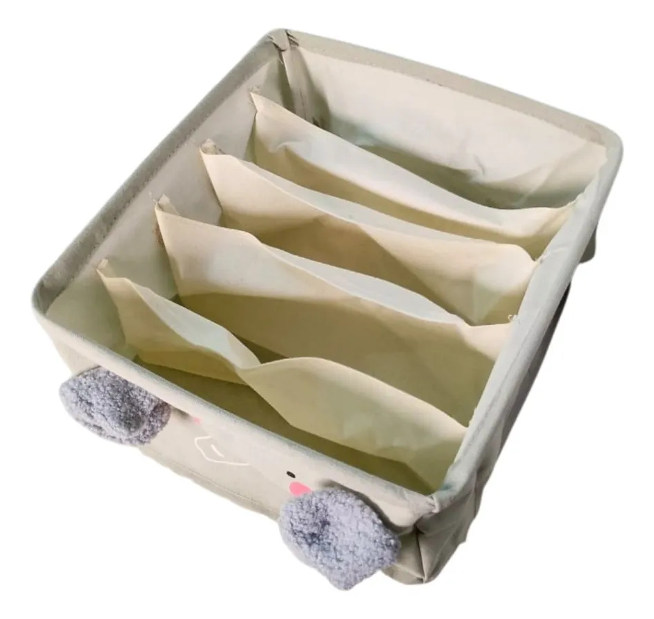 D_NQ_NP_2X_818295-MLA97910234768_112025-F Contenedor Canasto 5 Divisiones Pañalero Tela Bebe Infantil - Imagen 1