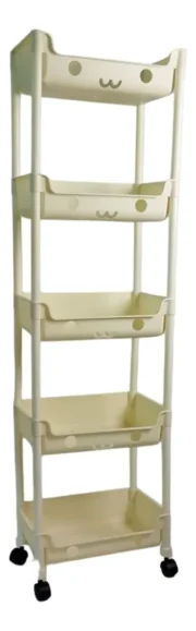 Carrito Organizador Plastico Multiuso Estante Ruedas Niños Blanco - Imagen 6