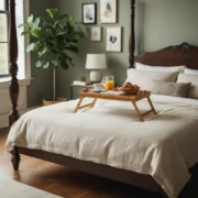 Mesa Bandeja Desayunadora Madera Para Cama Patas Plegables - Imagen 4