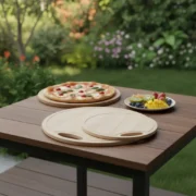 Set 2 Bandejas Redondas Pizzera Tablas Pizza Cocina - Imagen 2