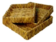 Set X3 Bandejas De Yute Decorativas