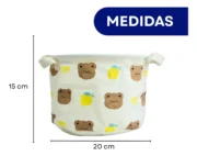 Canasto Organizador Niños Juguetes Ropa Cilindro C/manija - Imagen 3