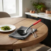 Espumadera Colador Fideos Pastas Antiadherente Cocina Rojo - Imagen 4