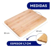 Tabla Con Manija Bambu 40x30cm - Imagen 6